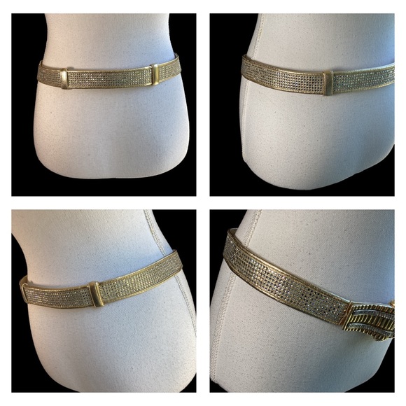 Vintage 1980’s Judith Leiber Gold Crystal Belt. (mc) - Picture 6 of 16